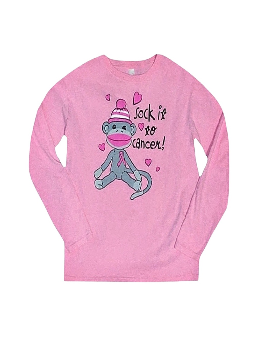 ANVIL Women's Pink Graphic Long Sleeve Shirt